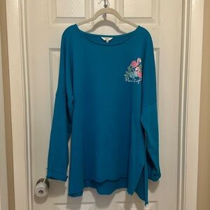 Crown & Ivy sweatshirt, XL, Flamingo theme 🦩
